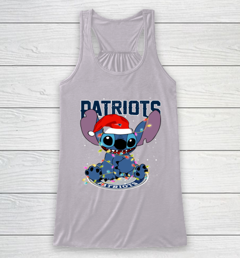 New England Patriots NFL Football noel stitch Christmas Racerback Tank 3
