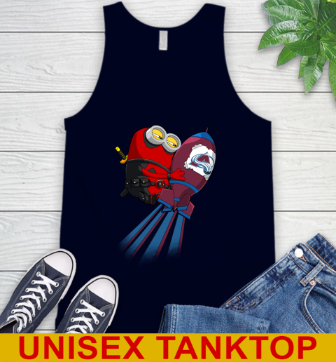 NHL Hockey Colorado Avalanche Deadpool Minion Marvel Shirt Tank Top 2