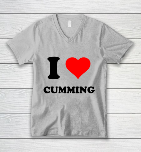 I Heart Cumming  I Love Cumming V-Neck T-Shirt 2