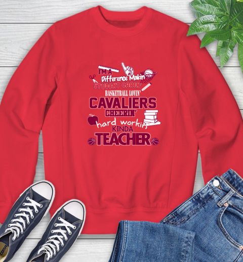 Cleveland Cavaliers NBA I'm A Difference Making Student Caring Basketball Loving Kinda Teacher Sweatshirt 10