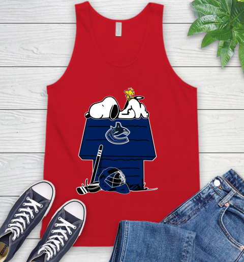 Vancouver Canucks NHL Hockey Snoopy Woodstock The Peanuts Movie Tank Top 6