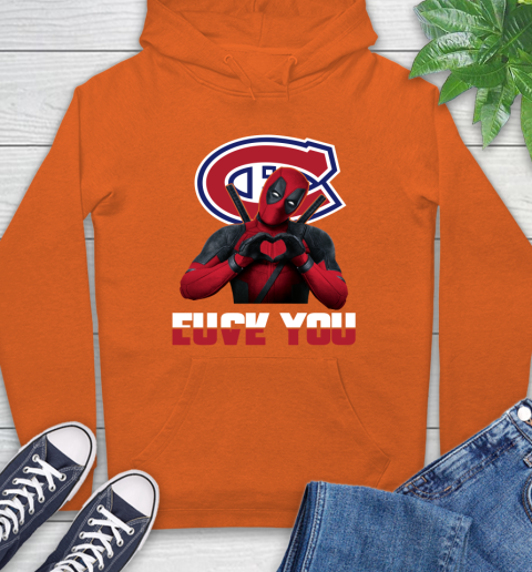 NHL Montreal Canadiens Deadpool Love You Fuck You Hockey Sports Hoodie 4