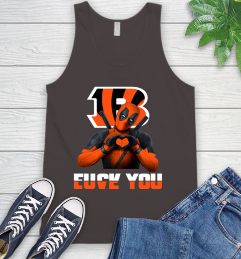 NHL Cincinnati Bengals Deadpool Love You Fuck You Football Sports Tank Top 6