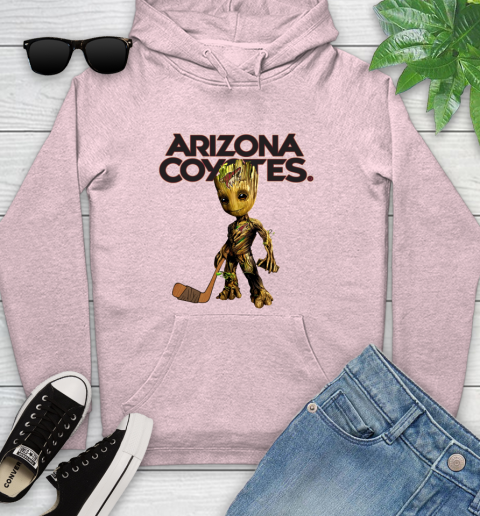 Arizona Coyotes NHL Hockey Groot Marvel Guardians Of The Galaxy Youth Hoodie 10