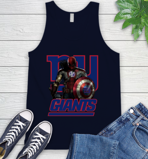 NFL Captain America Thor Spider Man Hawkeye Avengers Endgame Football New York Giants Tank Top 3