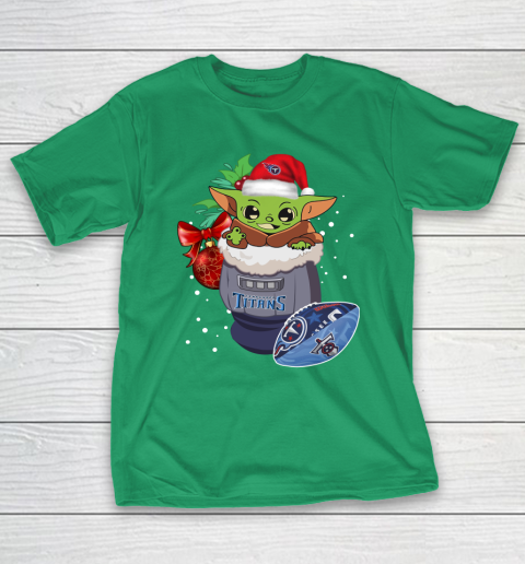 Tennessee Titans Christmas Baby Yoda Star Wars Funny Happy NFL T-Shirt