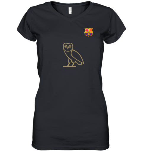 Fc Barcelona Ovo Women's V-Neck T-Shirt