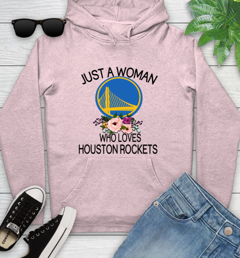 NBA Just A Woman Who Loves Houston Rockets Basketball Sports Youth Hoodie 6