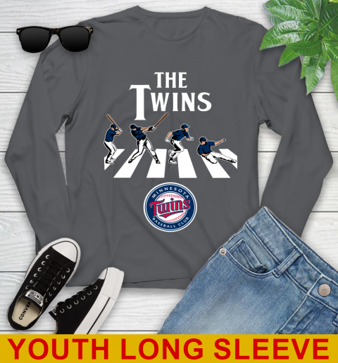 MLB Baseball Minnesota Twins The Beatles Rock Band Shirt Youth Long Sleeve 9