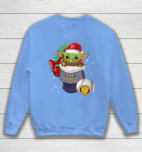 Pittsburgh Pirates Christmas Baby Yoda Star Wars Funny Happy MLB Sweatshirt 9