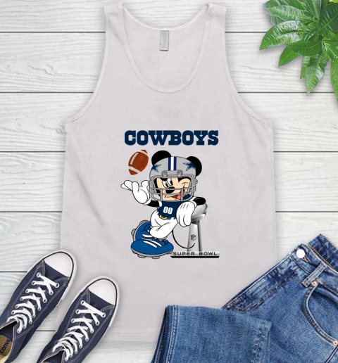 NFL Dallas Cowboys Mickey Mouse Disney Super Bowl Football T Shirt Tank Top