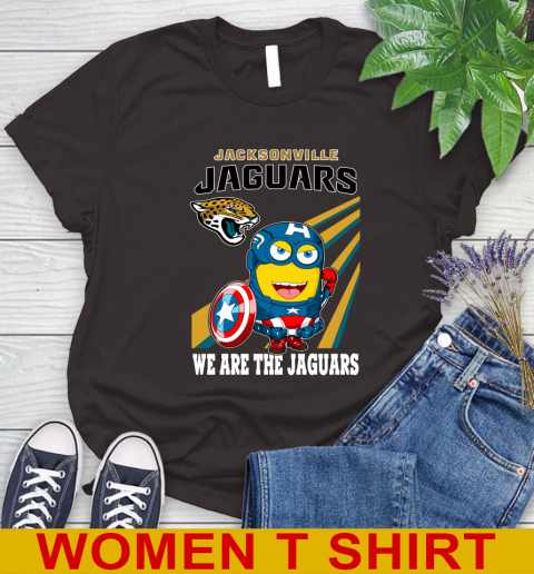 NFL Football Jacksonville Jaguars Captain America Marvel Avengers Minion Shirt Women's T-Shirt 9