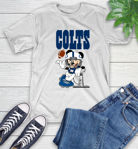 NFL Indianapolis Colts Mickey Mouse Disney Super Bowl Football T Shirt T-Shirt