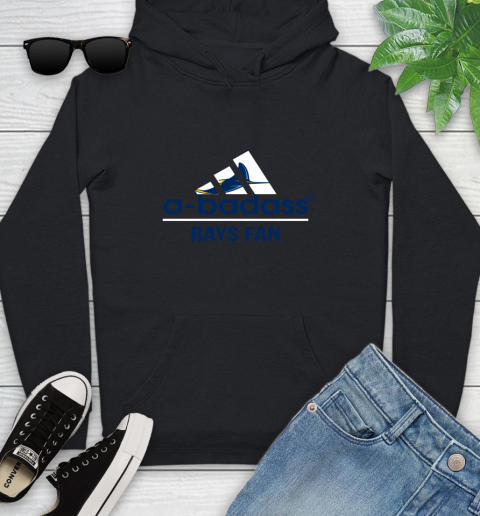 MLB A Badass Tampa Bay Rays Fan Adidas Baseball Sports Youth Hoodie