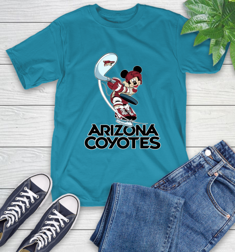 NHL Hockey Arizona Coyotes Cheerful Mickey Mouse Shirt T-Shirt 9