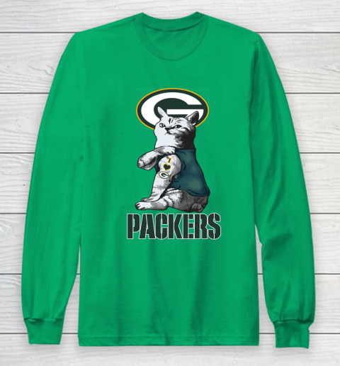 NFL Football My Cat Loves Green Bay Packers Long Sleeve T-Shirt 4