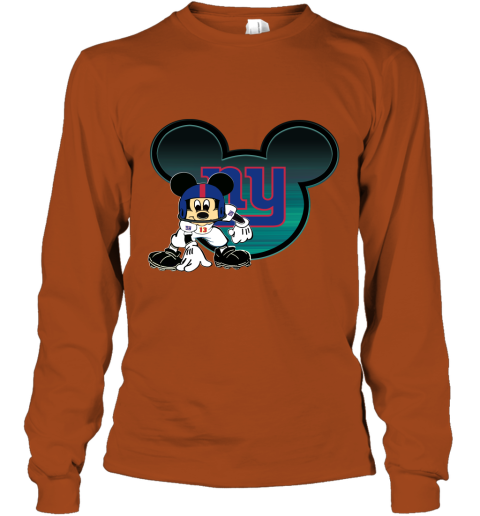 NFL New York Giants Mickey Mouse Disney Football T Shirt QUP2xVxU2Wx long sleeve tee 14 95 151514 front texas orange