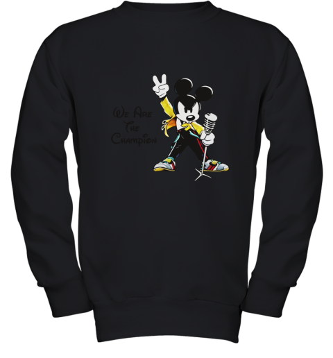 We Are The Champions Queen Mickey Freddie Mercury Youth Sweatshirt