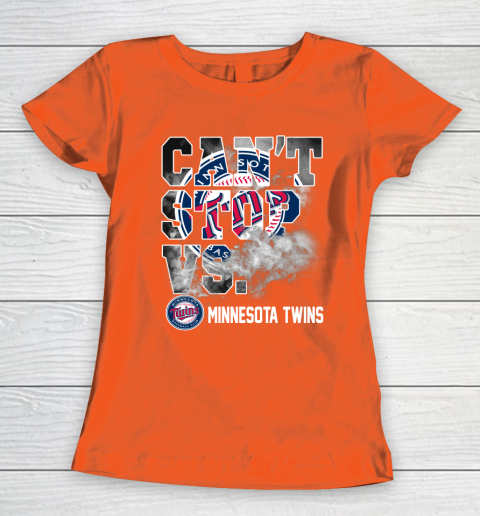 MLB Minnesota Twins Baseball Can't Stop Vs Twins Women's T-Shirt