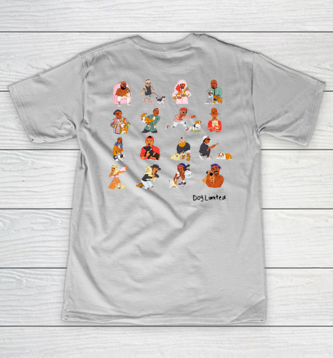 Rappers With Puppies Front and Back V-Neck T-Shirt 4