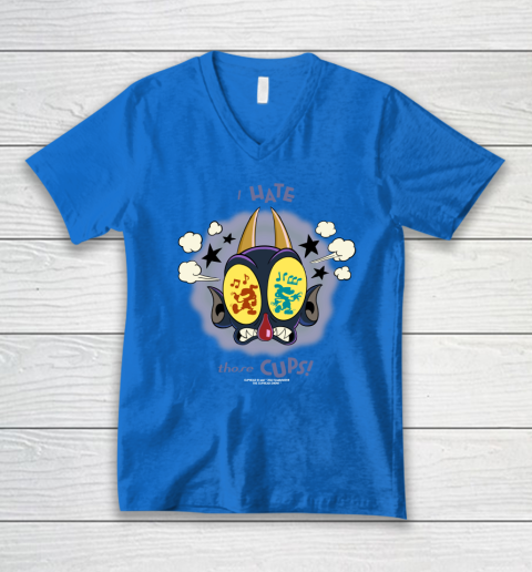 The Cuphead Show Shirt The Devil I Hate Those Cups V-Neck T-Shirt 4