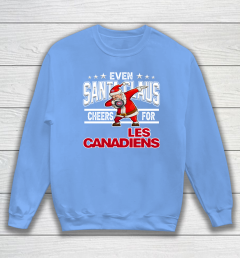 Montreal Canadiens Even Santa Claus Cheers For Christmas NHL Sweatshirt 8
