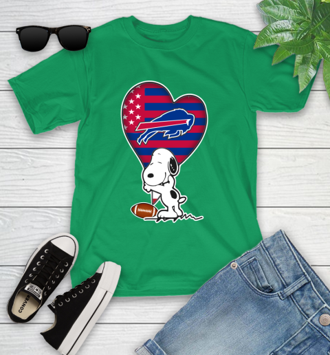 Buffalo Bills NFL Football The Peanuts Movie Adorable Snoopy Youth T-Shirt 6