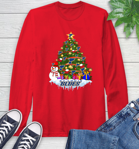 St.Louis Blues Merry Christmas NHL Hockey Sports Long Sleeve T-Shirt - Image 11