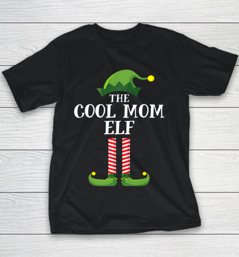 Cool Mom Elf Matching Family Group Christmas Party Pajama Youth T-Shirt