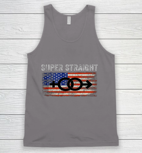 Vintage Us Flag Gender Identity Super Straight Identity Tank Top 6