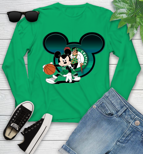 NBA Boston Celtics Mickey Mouse Disney Basketball Youth Long Sleeve 6