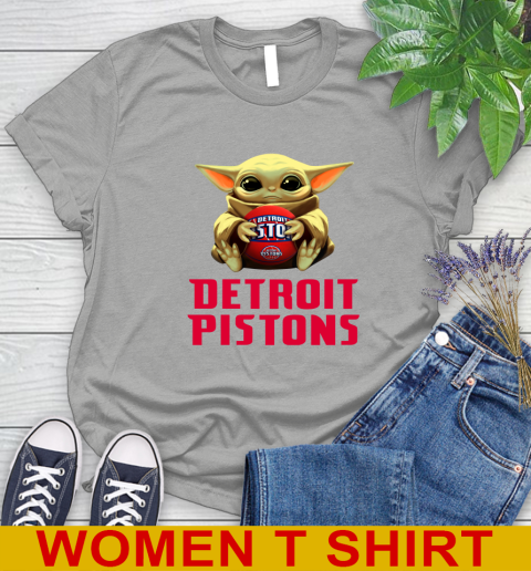 NBA Basketball Detroit Pistons Star Wars Baby Yoda Shirt 99