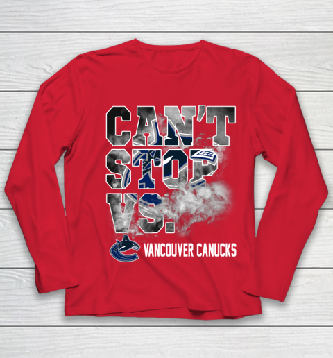 NHL Vancouver Canucks Hockey Can't Stop Vs Youth Long Sleeve 8