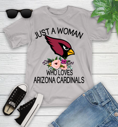 NFL Just A Woman Who Loves Arizona Cardinals Football Sports Youth T-Shirt 10