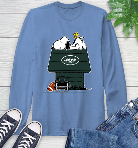 New York Jets NFL Football Snoopy Woodstock The Peanuts Movie Long Sleeve T-Shirt 11