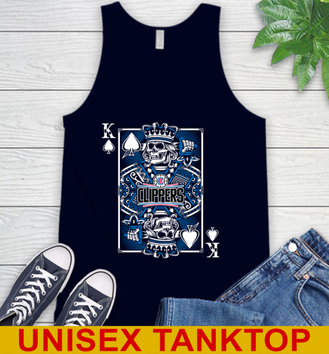 LA Clippers NBA Basketball The King Of Spades Death Cards Shirt Tank Top 2