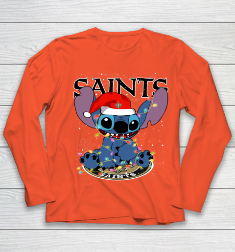 New Orleans Saints NFL Football noel stitch Christmas Youth Long Sleeve 2