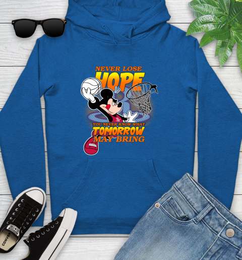 Houston Rockets NBA Basketball Mickey Disney Never Lose Hope Youth Hoodie 11
