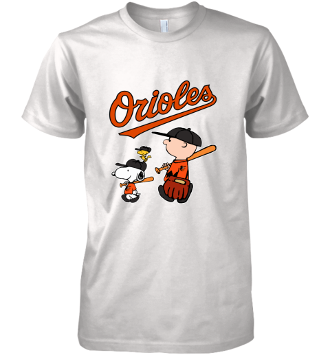 Baltimore Orioles Let's Play Baseball Together Snoopy MLB Premium Men's T-Shirt