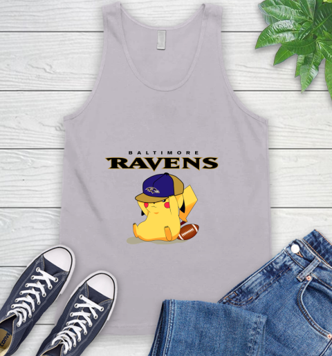 NFL Pikachu Football Sports Baltimore Ravens Tank Top 4