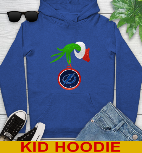 Tampa Bay Lightning Grinch Merry Christmas NHL Hockey Youth Hoodie 10