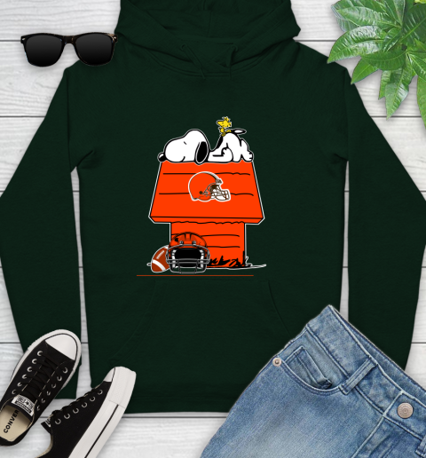 Cleveland Browns NFL Football Snoopy Woodstock The Peanuts Movie Youth Hoodie 13