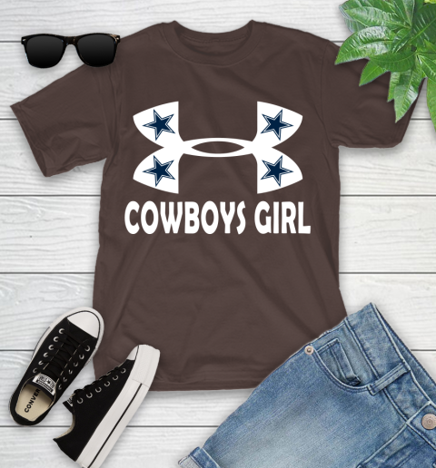 NFL Dallas Cowboys Girl Under Armour Football Sports Youth T-Shirt 7