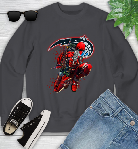 NBA Deadpool Marvel Comics Sports Basketball Orlando Magic Youth Sweatshirt 6
