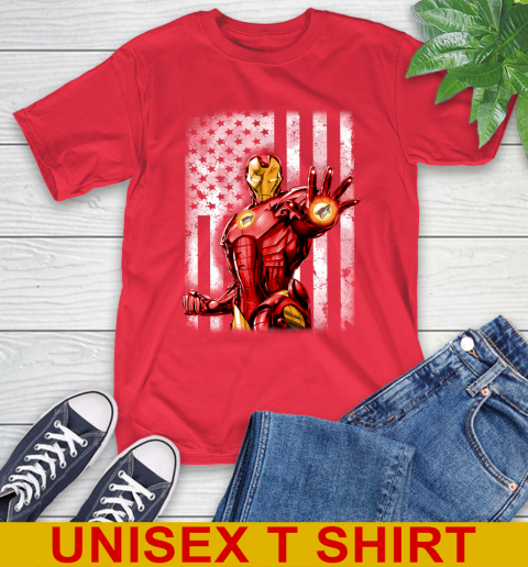 Arizona Coyotes NHL Hockey Iron Man Avengers American Flag Shirt T-Shirt 12