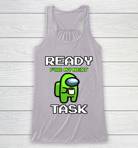 Among Us Shirt Ready For Work Green Racerback Tank 3