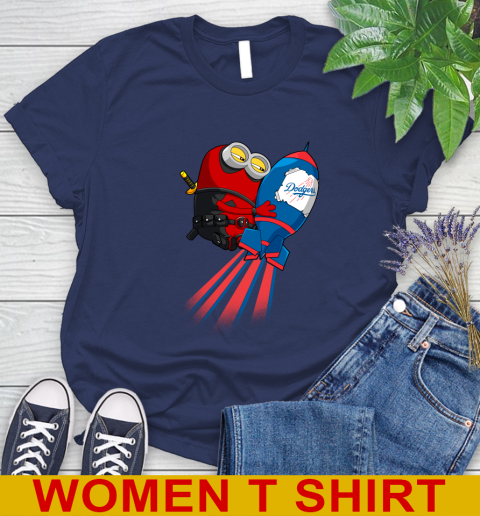 MLB Baseball Los Angeles Dodgers Deadpool Minion Marvel Shirt Women's T-Shirt 13 MLB Baseball Los Angeles Dodgers Deadpool Minion Marvel Shirt Women's T-Shirt - Image 13