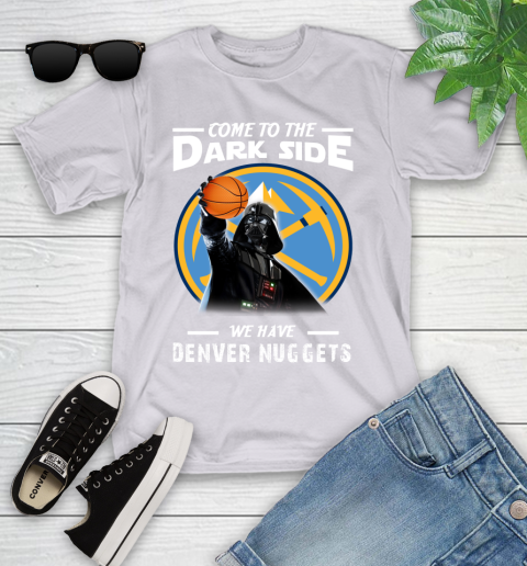 NBA Come To The Dark Side We Have Denver Nuggets Star Wars Darth Vader Basketball Youth T-Shirt 4
