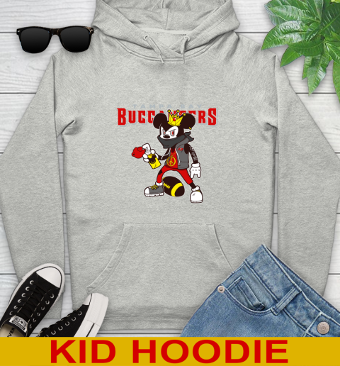 Tampa Bay Buccaneers NFL Football Mickey Peace Sign Sports Youth Hoodie
