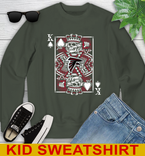 Atlanta Falcons NFL Football The King Of Spades Death Cards Shirt Youth Sweatshirt 8